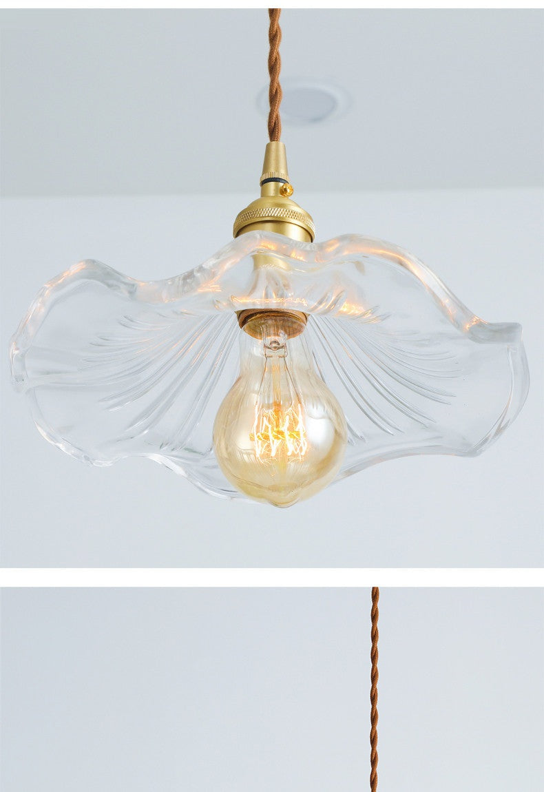 NORDIC DESIGN LED LAMPA WISZĄCA | KOLOROWE SZKŁO I MIEDŹ OŚWIETLENIE DO SYPIALNI, SALONU I BARU