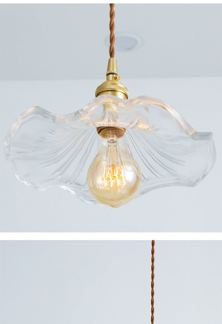 NORDIC DESIGN LED LAMPA WISZĄCA | KOLOROWE SZKŁO I MIEDŹ OŚWIETLENIE DO SYPIALNI, SALONU I BARU