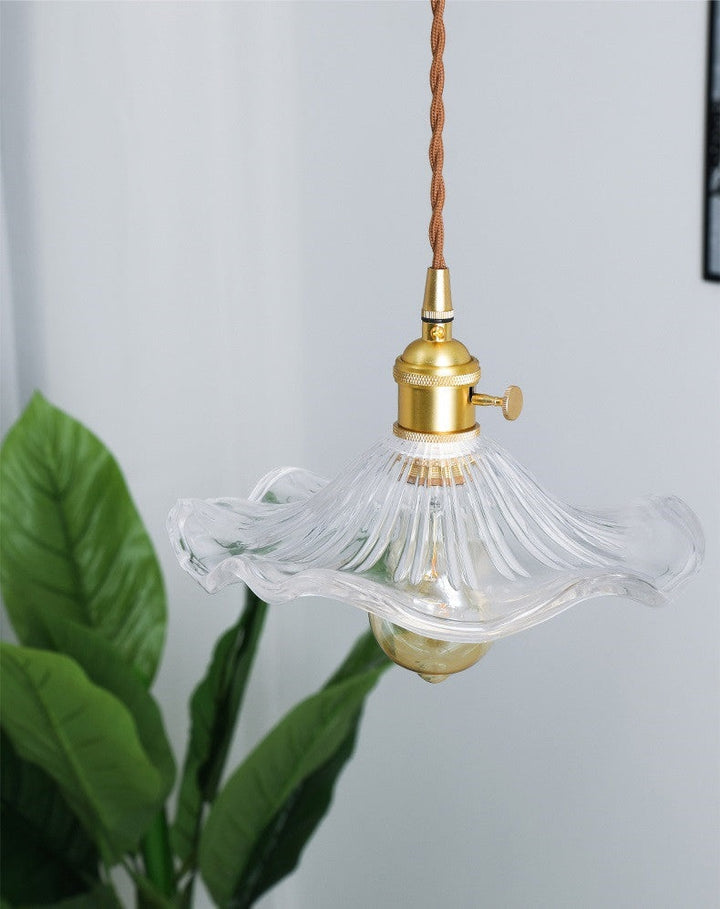 NORDIC DESIGN LED LAMPA WISZĄCA | KOLOROWE SZKŁO I MIEDŹ OŚWIETLENIE DO SYPIALNI, SALONU I BARU