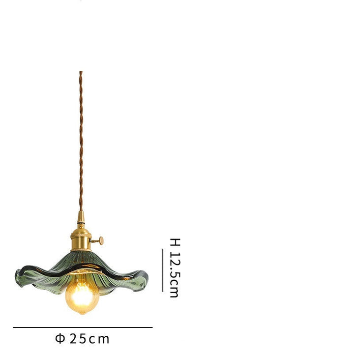 NORDIC DESIGN LED LAMPA WISZĄCA | KOLOROWE SZKŁO I MIEDŹ OŚWIETLENIE DO SYPIALNI, SALONU I BARU