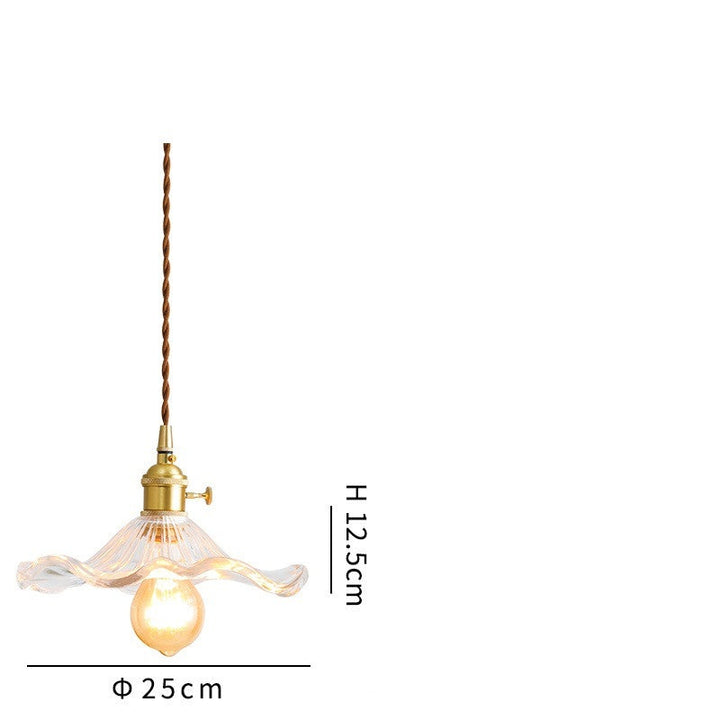 NORDIC DESIGN LED LAMPA WISZĄCA | KOLOROWE SZKŁO I MIEDŹ OŚWIETLENIE DO SYPIALNI, SALONU I BARU