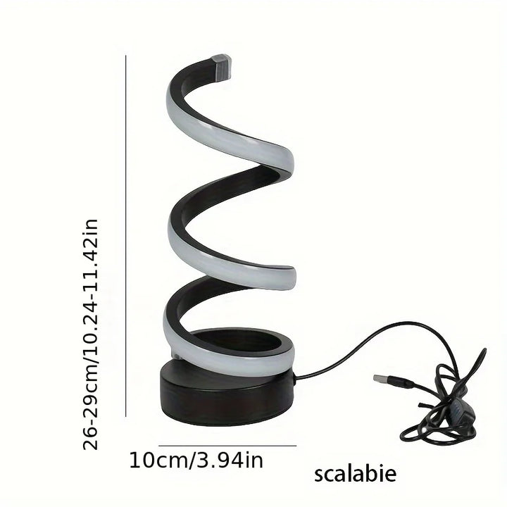 Nowoczesna biurkowa lampa w kształcie S - FlexiGlow-Czarny-Trend Polska