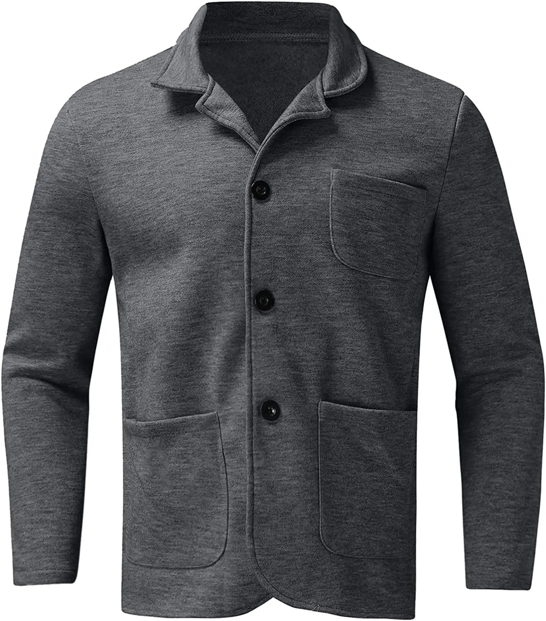 Nowoczesna Casual Męska Marynarka - Aiden-Szary-S-Trend Polska