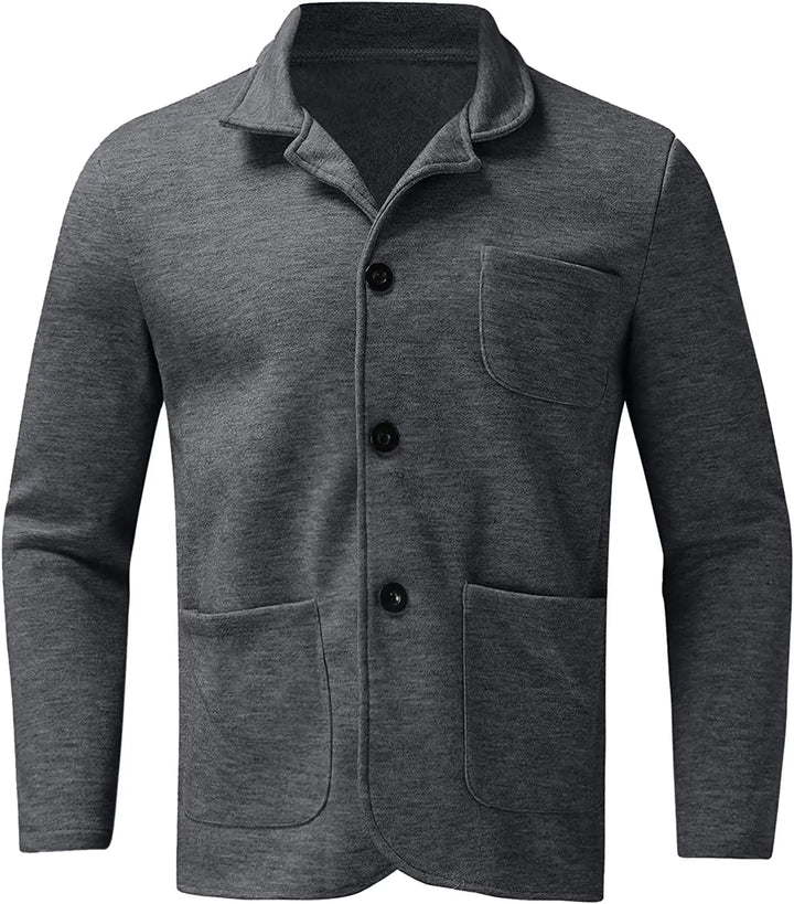 Nowoczesna Casual Męska Marynarka - Aiden-Szary-S-Trend Polska