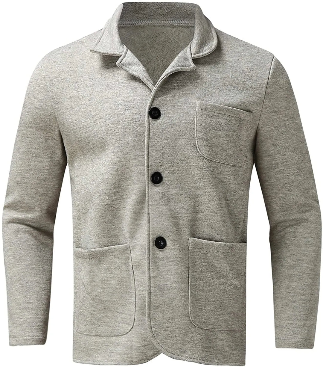 Nowoczesna Casual Męska Marynarka - Aiden-Szary-S-Trend Polska
