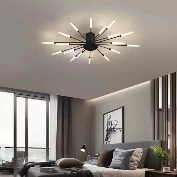 Nowoczesna Duża LED Lampa Sufitowa - LumenMax-czarny-18-Uniwersalne białe-Trend Polska