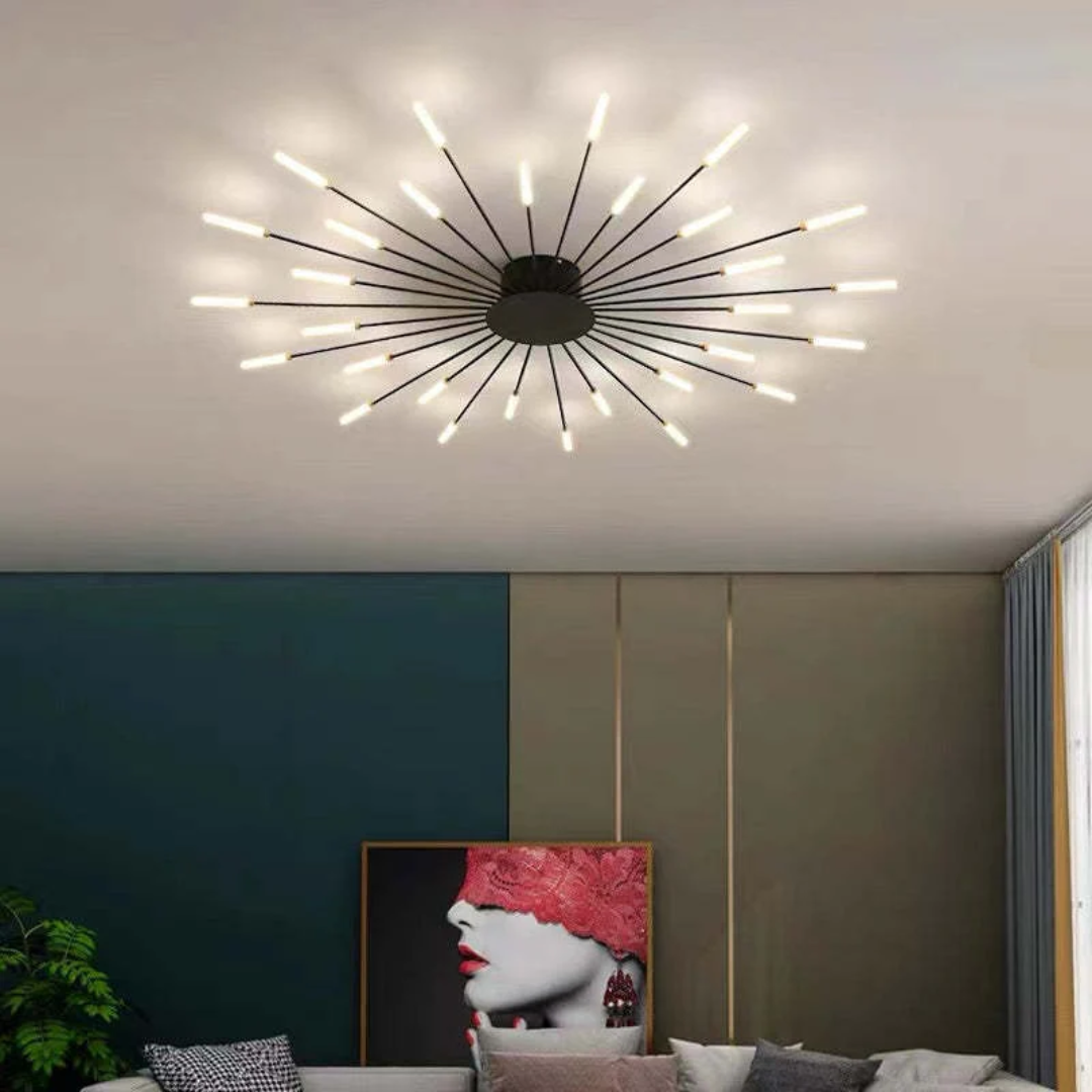 Nowoczesna Duża LED Lampa Sufitowa - LumenMax-czarny-30-Uniwersalne białe-Trend Polska
