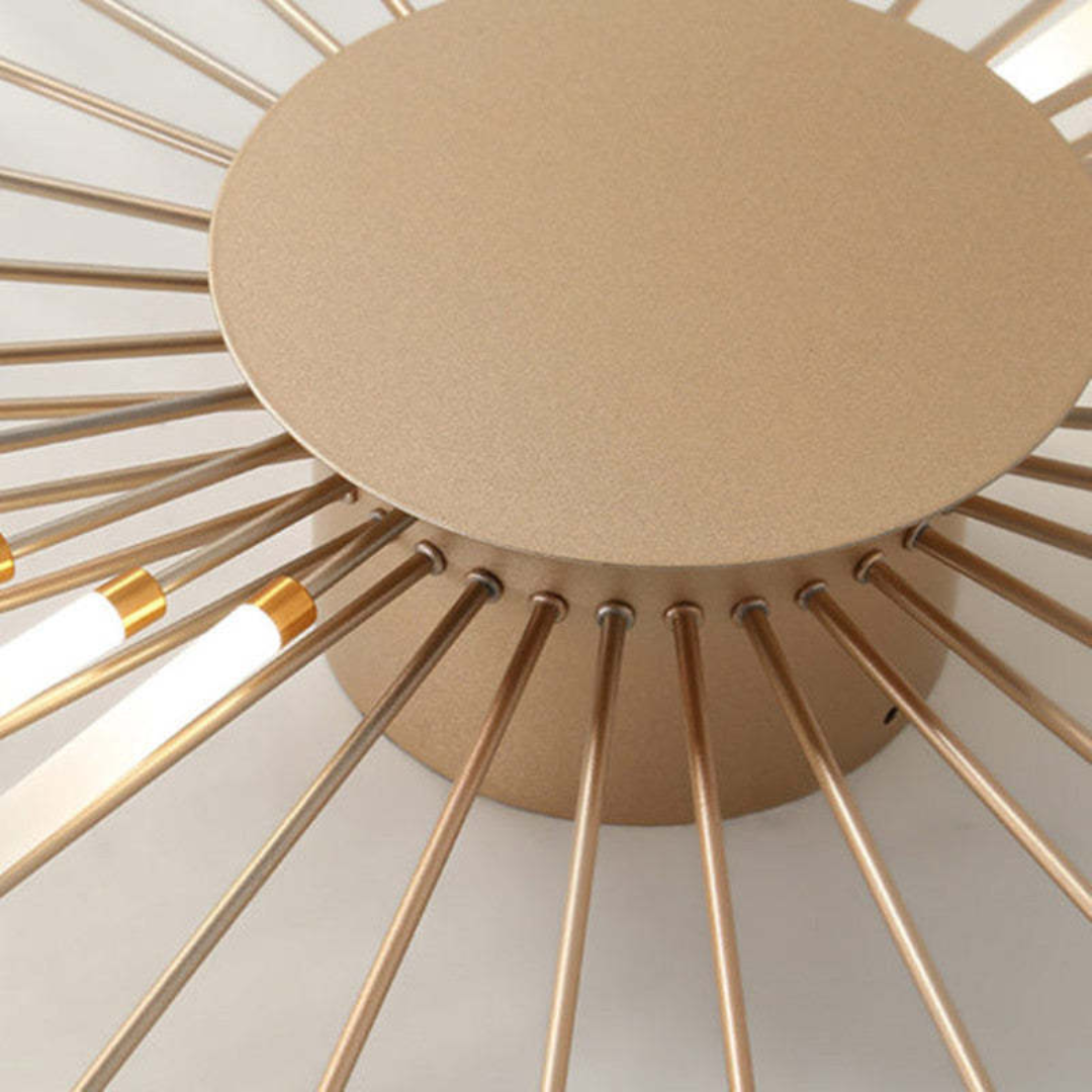 Nowoczesna Duża LED Lampa Sufitowa - LumenMax-złoto-12-Uniwersalne białe-Trend Polska