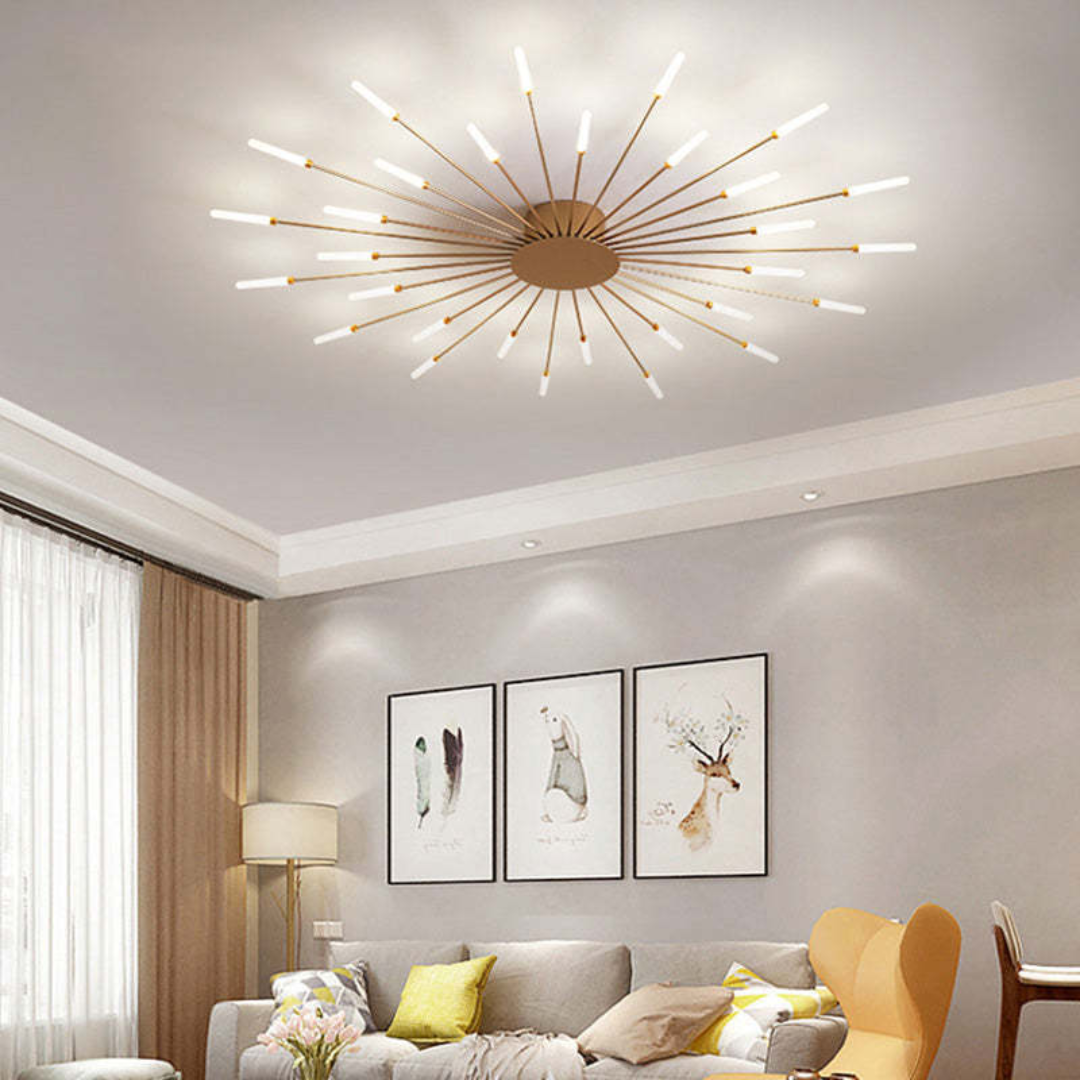 Nowoczesna Duża LED Lampa Sufitowa - LumenMax-złoto-12-Uniwersalne białe-Trend Polska