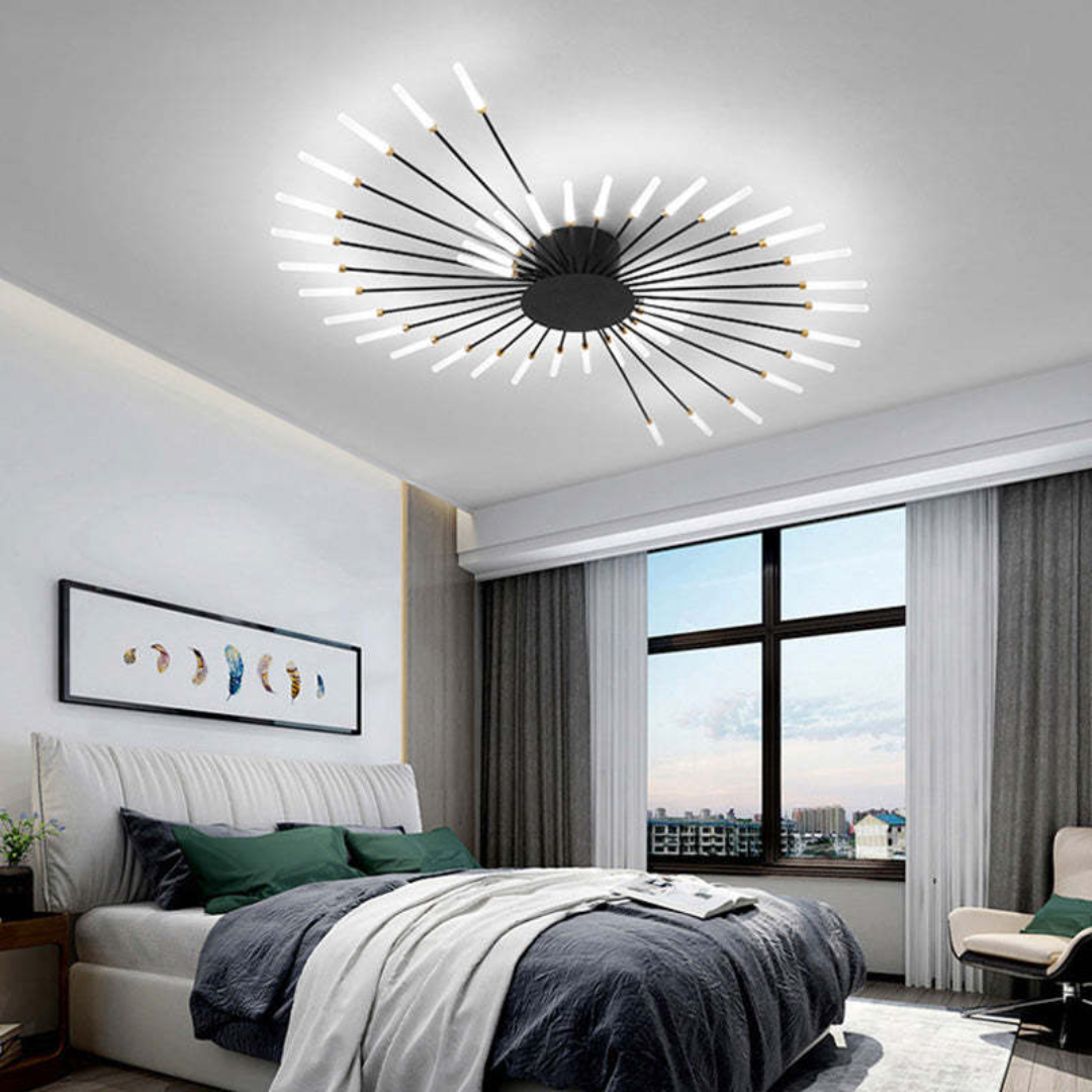 Nowoczesna Duża LED Lampa Sufitowa - LumenMax-złoto-12-Uniwersalne białe-Trend Polska