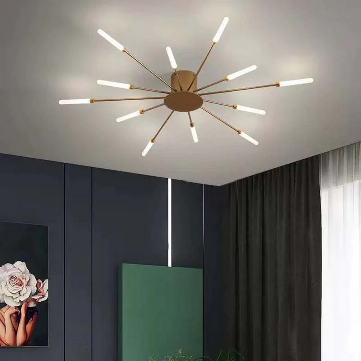 Nowoczesna Duża LED Lampa Sufitowa - LumenMax-złoto-12-Uniwersalne białe-Trend Polska