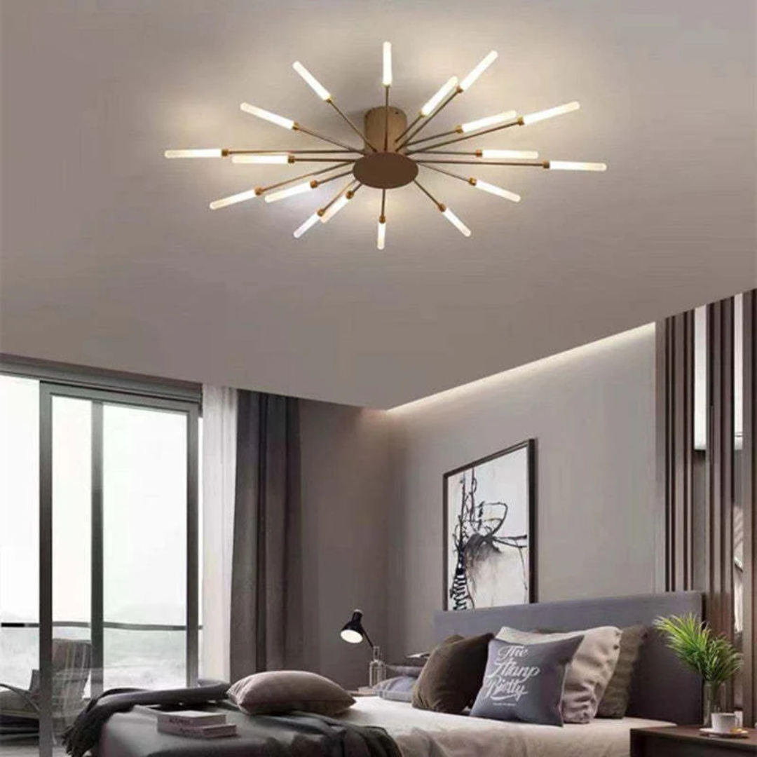 Nowoczesna Duża LED Lampa Sufitowa - LumenMax-złoto-18-Uniwersalne białe-Trend Polska