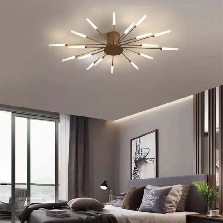 Nowoczesna Duża LED Lampa Sufitowa - LumenMax-złoto-18-Uniwersalne białe-Trend Polska