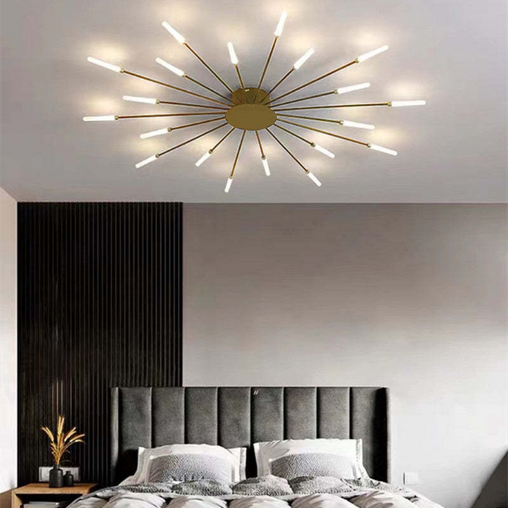 Nowoczesna Duża LED Lampa Sufitowa - LumenMax-złoto-20-Uniwersalne białe-Trend Polska