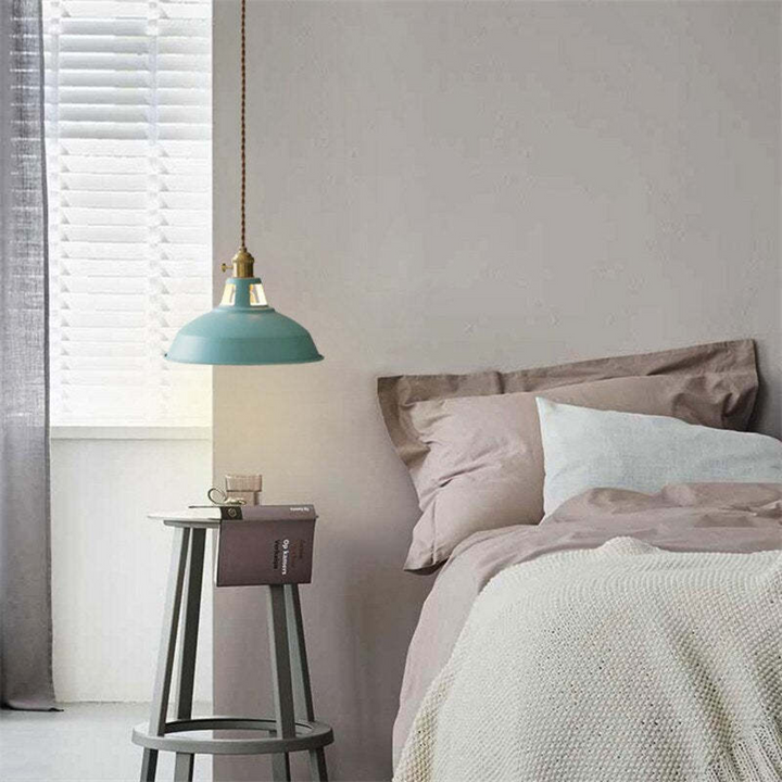 Nowoczesna kolorowa lampa wisząca LED - ChromaLuxe-niebieski-Ciepła Biel-Trend Polska