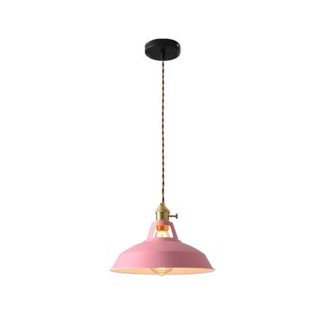 Nowoczesna kolorowa lampa wisząca LED - ChromaLuxe-róża-Ciepła Biel-Trend Polska