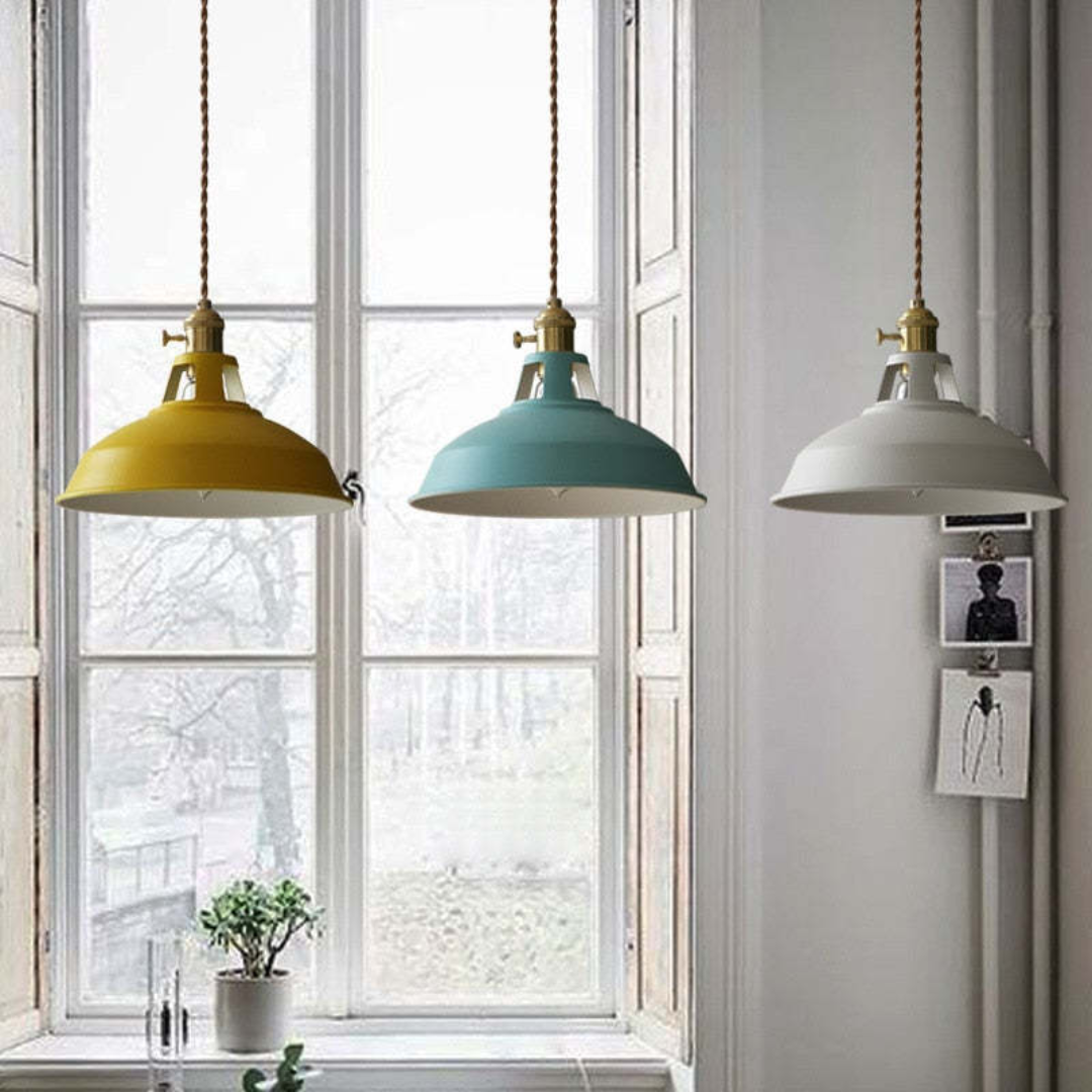 Nowoczesna kolorowa lampa wisząca LED - ChromaLuxe-niebieski-Ciepła Biel-Trend Polska