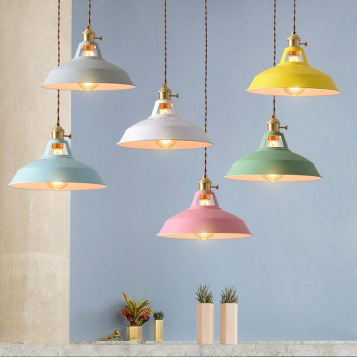 Nowoczesna kolorowa lampa wisząca LED - ChromaLuxe-niebieski-Ciepła Biel-Trend Polska