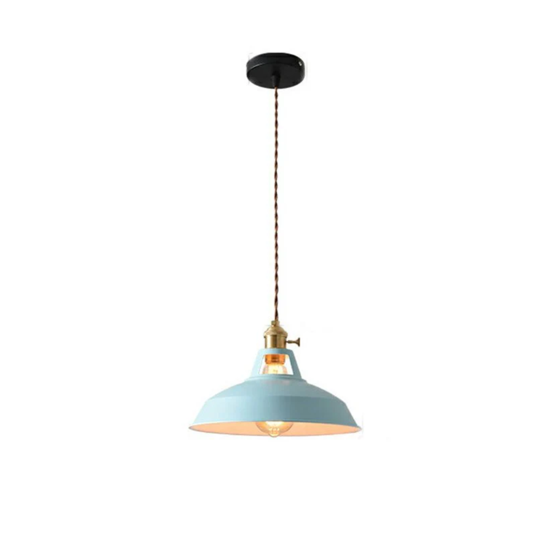 Nowoczesna kolorowa lampa wisząca LED - ChromaLuxe-niebieski-Ciepła Biel-Trend Polska
