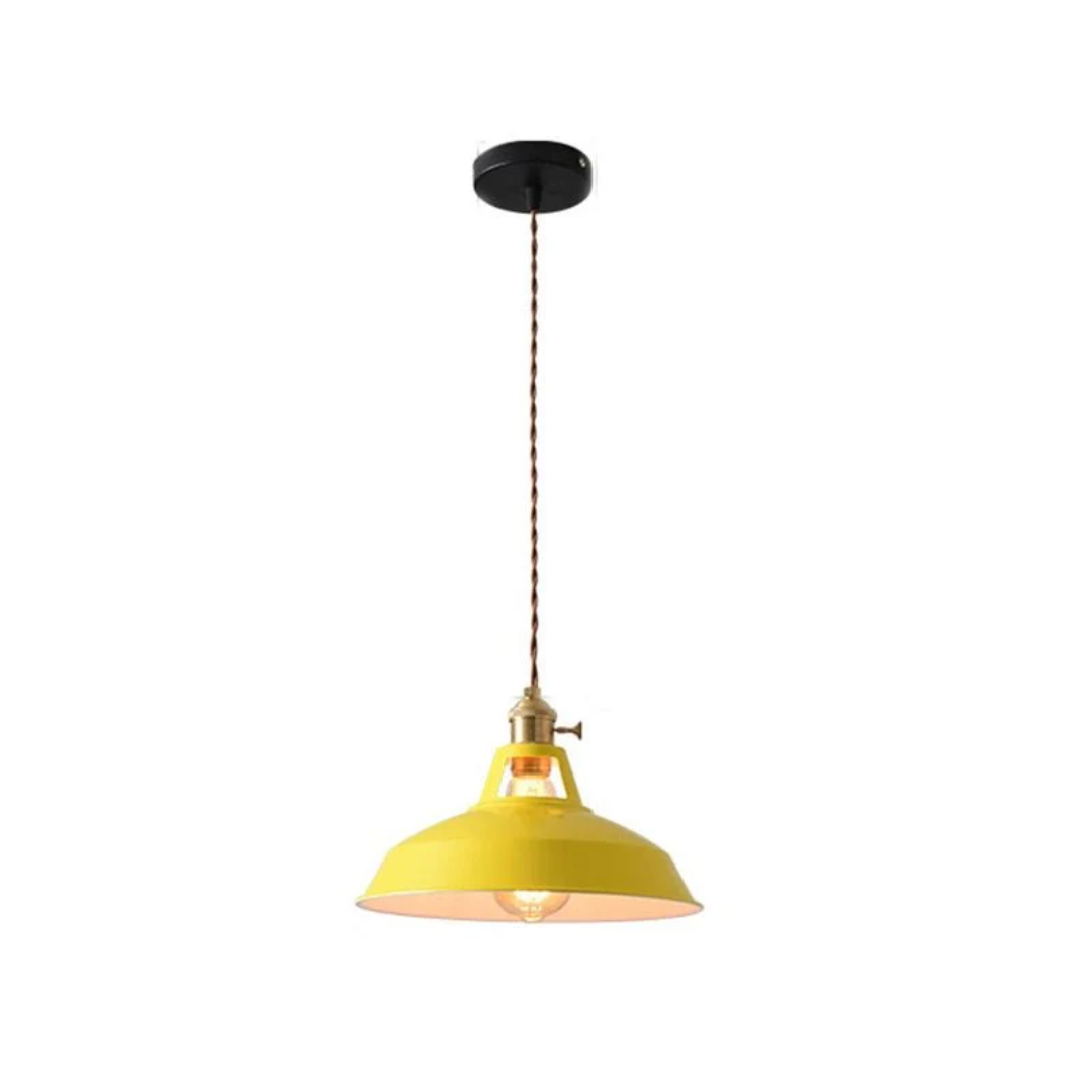 Nowoczesna kolorowa lampa wisząca LED - ChromaLuxe-żółty-Ciepła Biel-Trend Polska