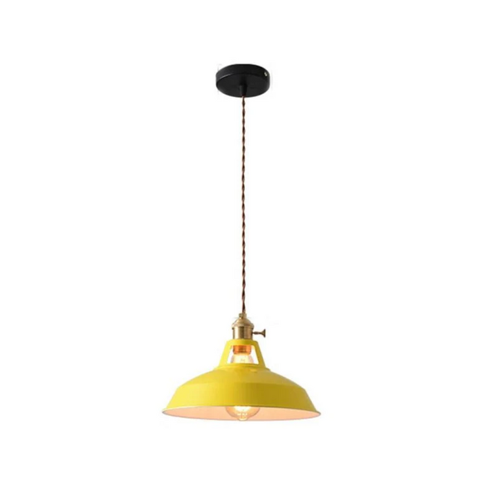 Nowoczesna kolorowa lampa wisząca LED - ChromaLuxe-żółty-Ciepła Biel-Trend Polska