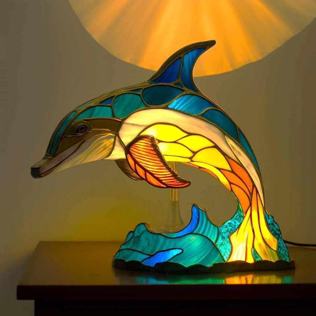 Nowoczesna Lampa Artystyczna - LumiAura-Delfin-15CM-Trend Polska
