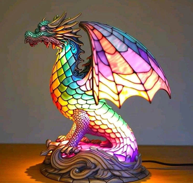 Nowoczesna Lampa Artystyczna - LumiAura-Smok-15CM-Trend Polska
