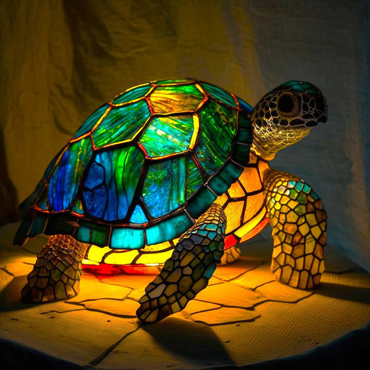 Nowoczesna Lampa Artystyczna - LumiAura-Żółw-15CM-Trend Polska