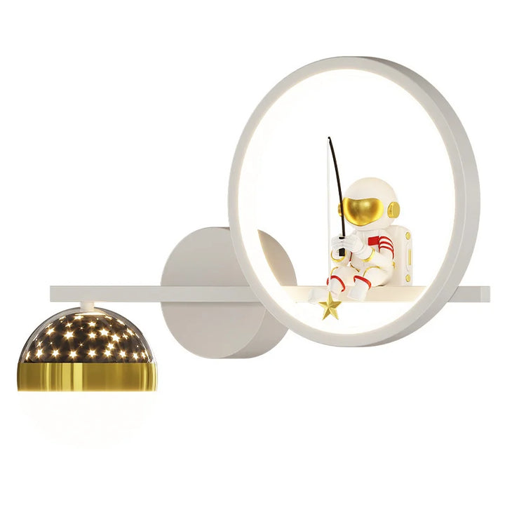 Nowoczesna lampa ścienna do pokoi dziecięcych - TinyGlow-Białe w prawo-Trzy kolory-Trend Polska