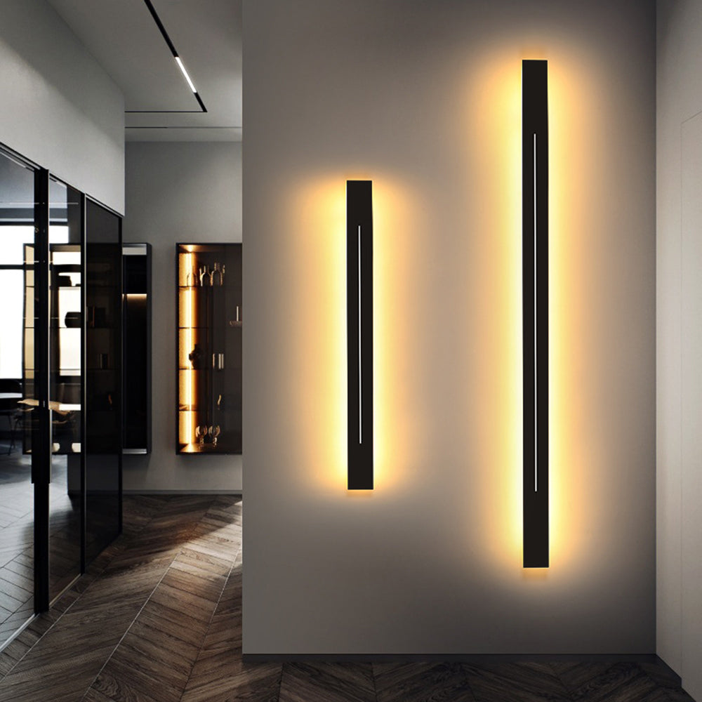 Nowoczesna lampa ścienna LED - LumièreGold-Czarny-L60CM-Ciepły dowcip-Trend Polska