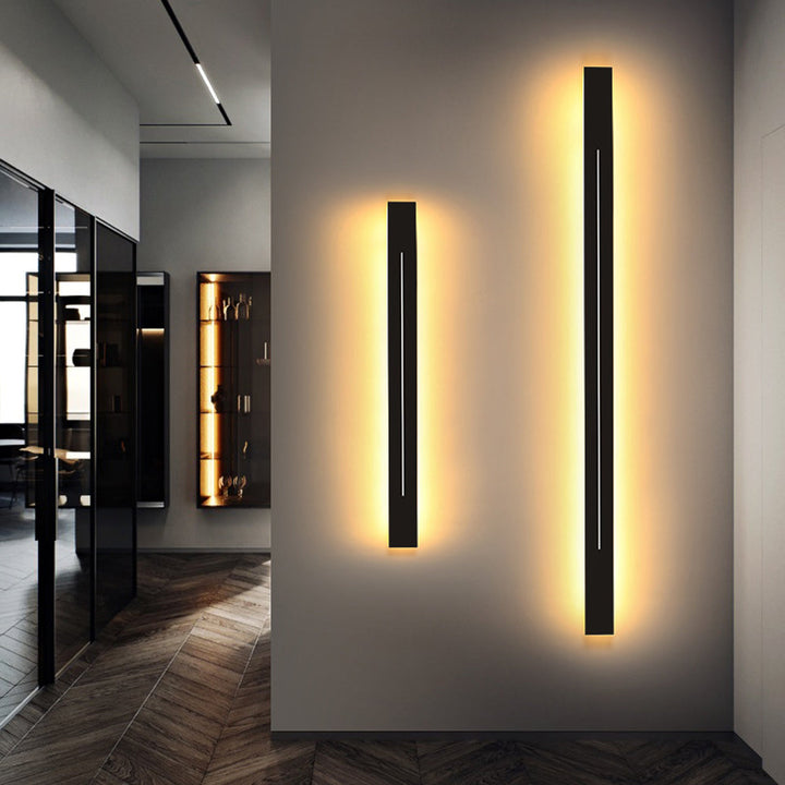 Nowoczesna lampa ścienna LED - LumièreGold-Czarny-L60CM-Ciepły dowcip-Trend Polska