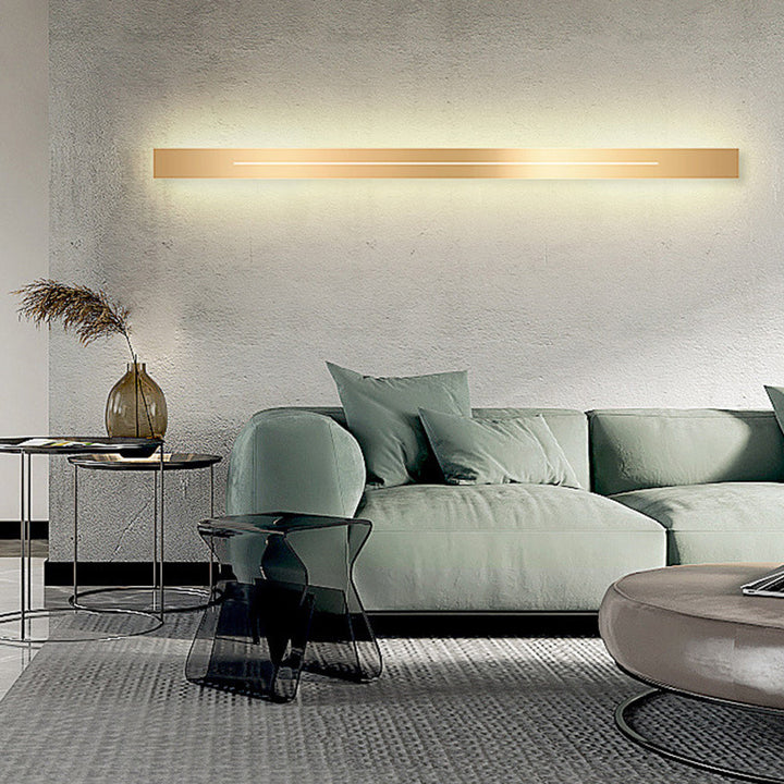 Nowoczesna lampa ścienna LED - LumièreGold-Czarny-L60CM-Ciepły dowcip-Trend Polska