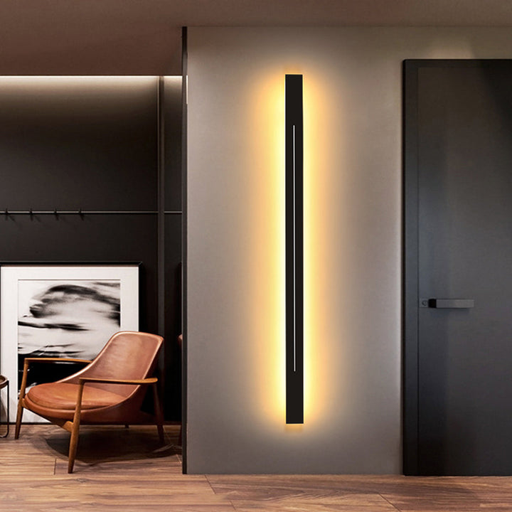 Nowoczesna lampa ścienna LED - LumièreGold-Czarny-L60CM-Ciepły dowcip-Trend Polska
