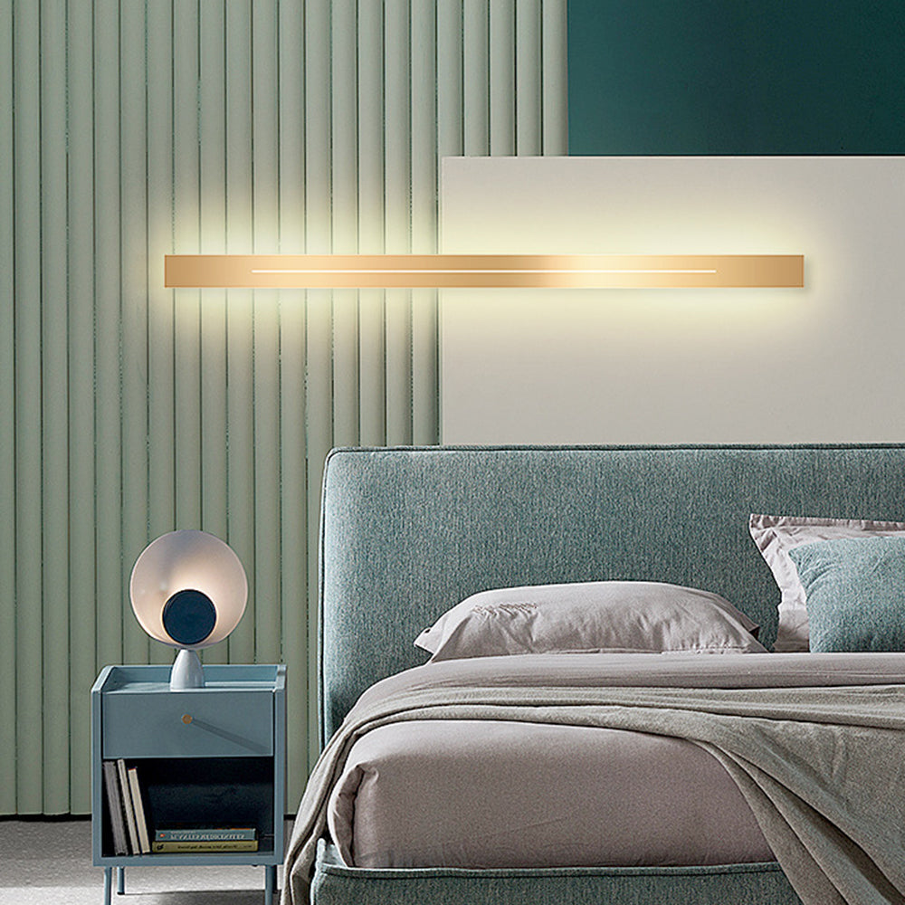 Nowoczesna lampa ścienna LED - LumièreGold-Czarny-L60CM-Ciepły dowcip-Trend Polska
