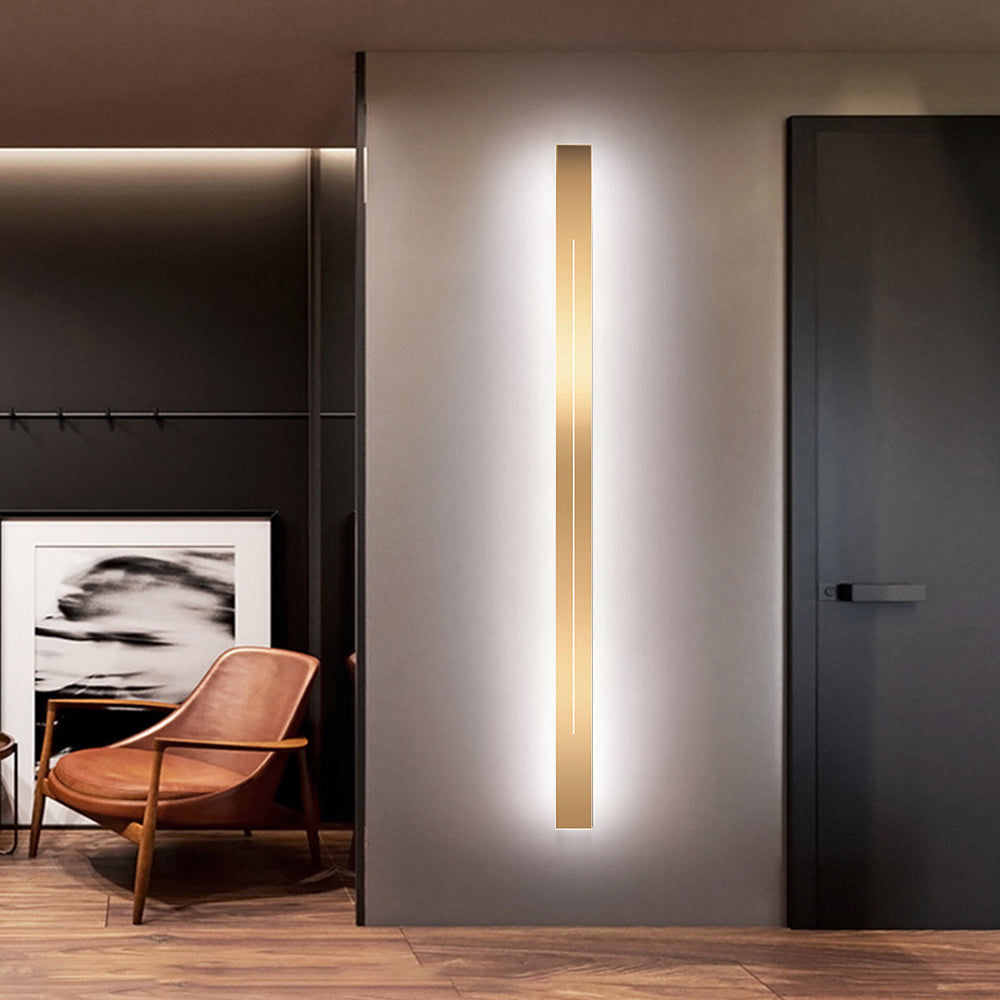 Nowoczesna lampa ścienna LED - LumièreGold-Czarny-L60CM-Ciepły dowcip-Trend Polska
