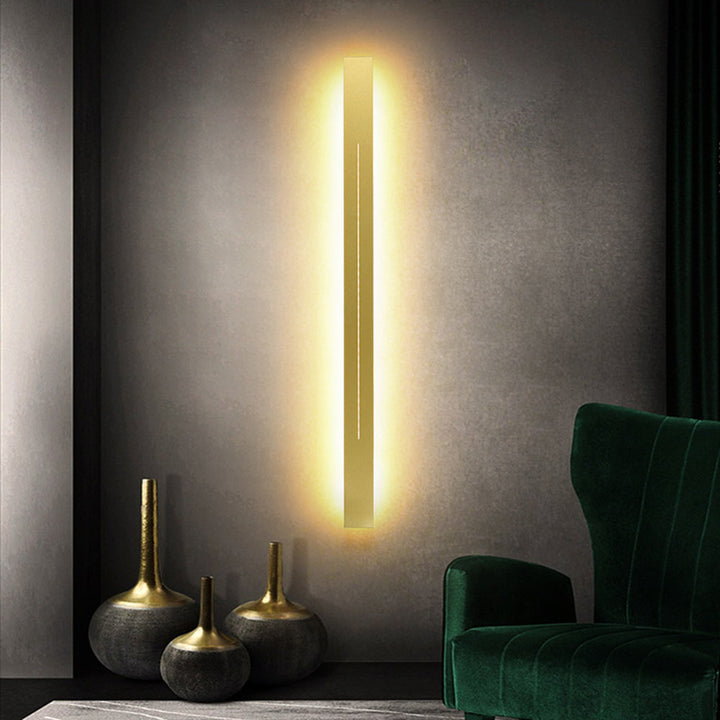 Nowoczesna lampa ścienna LED - LumièreGold-Czarny-L60CM-Ciepły dowcip-Trend Polska