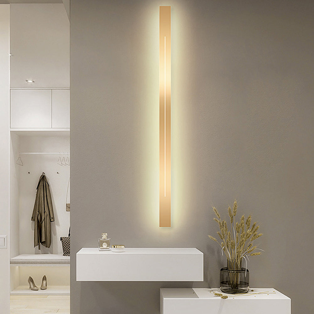 Nowoczesna lampa ścienna LED - LumièreGold-Czarny-L60CM-Ciepły dowcip-Trend Polska