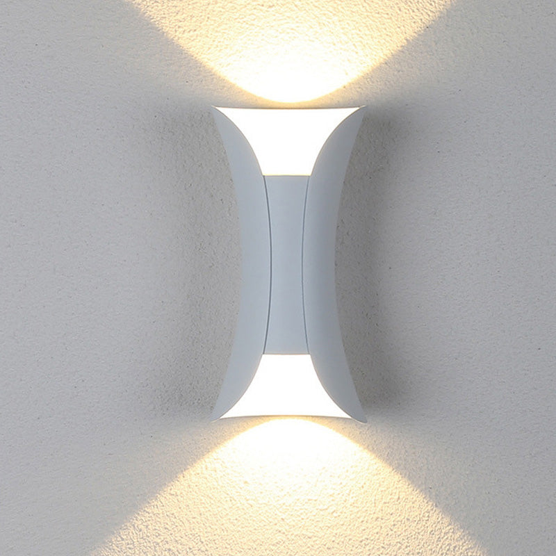 Nowoczesna lampa ścienna LED na zewnątrz - LumiEdge-Biały-Mały 6W-Ciepła biel-Trend Polska