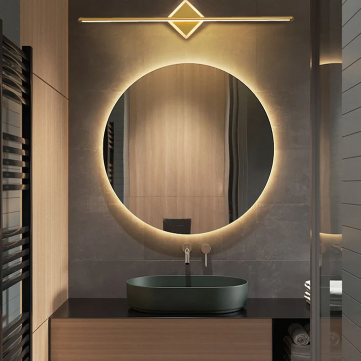 Nowoczesna lampa ścienna LED - OpalEdge-Kwadrat-złoto-40 cm-Trend Polska