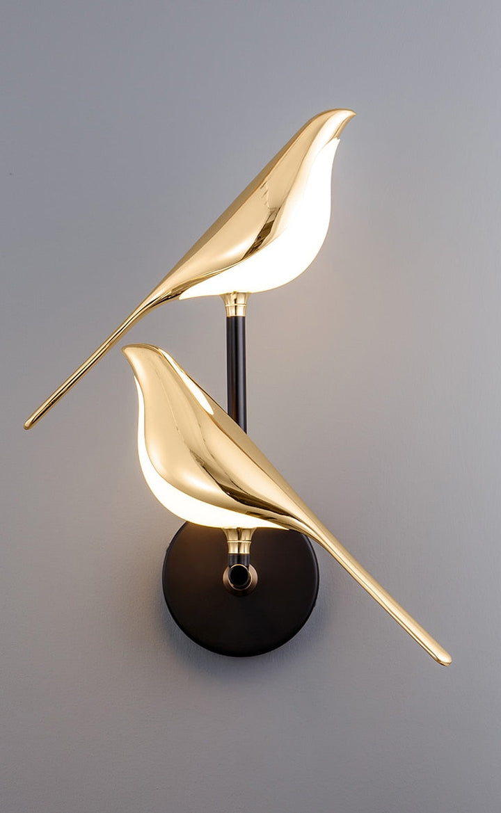 Nowoczesna lampa ścienna ptaków - AviaryGlow-2 Lampa ścienna z ptakami-Trend Polska