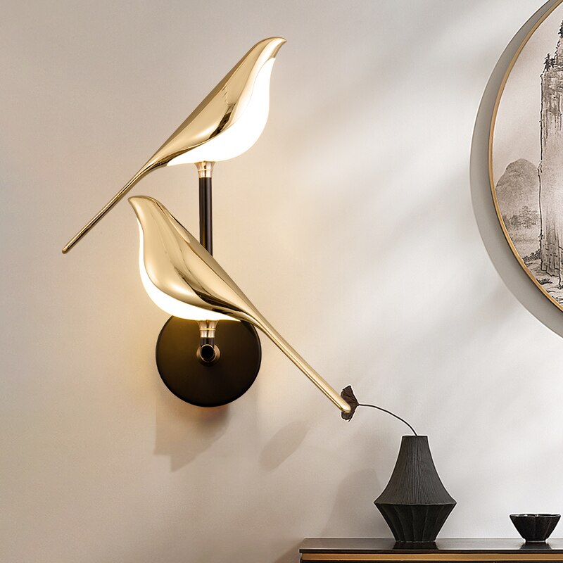 Nowoczesna lampa ścienna ptaków - AviaryGlow-1 Lampa ścienna ptak-Trend Polska