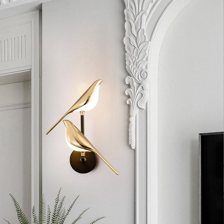 Nowoczesna lampa ścienna ptaków - AviaryGlow-1 Lampa ścienna ptak-Trend Polska