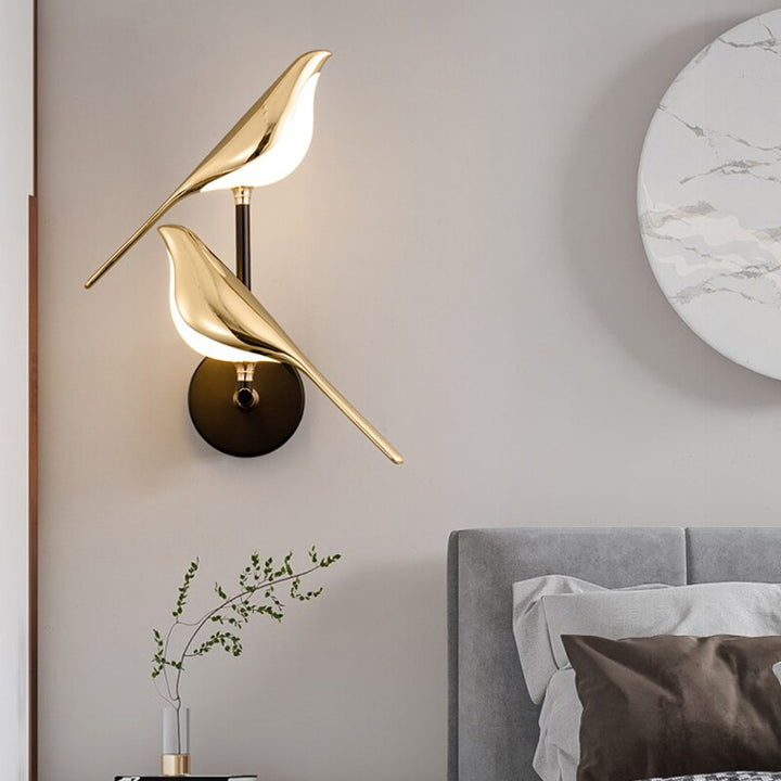 Nowoczesna lampa ścienna ptaków - AviaryGlow-1 Lampa ścienna ptak-Trend Polska