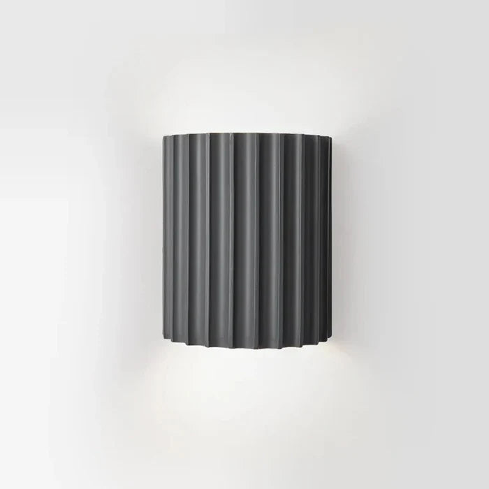 Nowoczesna lampa ścienna z żywicy - ArtisticWave-Szary-Ciepłe dowcipy-Trend Polska