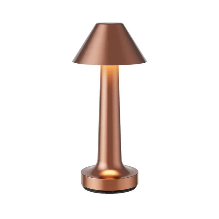 Nowoczesna lampa stołowa - SleekGlow-Brąz/Klepsydra-Trend Polska