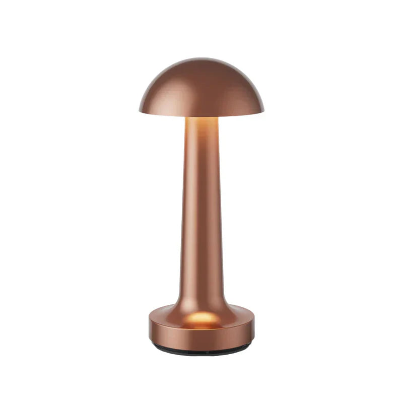 Nowoczesna lampa stołowa - SleekGlow-Brązowy/Okrągły-Trend Polska
