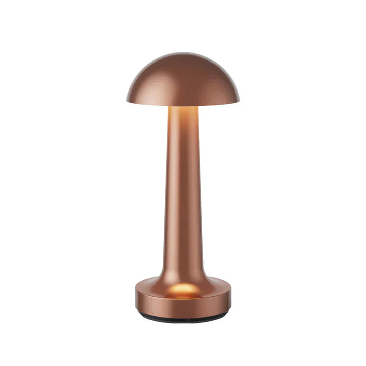 Nowoczesna lampa stołowa - SleekGlow-Brązowy/Okrągły-Trend Polska