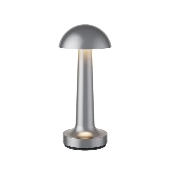 Nowoczesna lampa stołowa - SleekGlow-Srebrny/Rond-Trend Polska