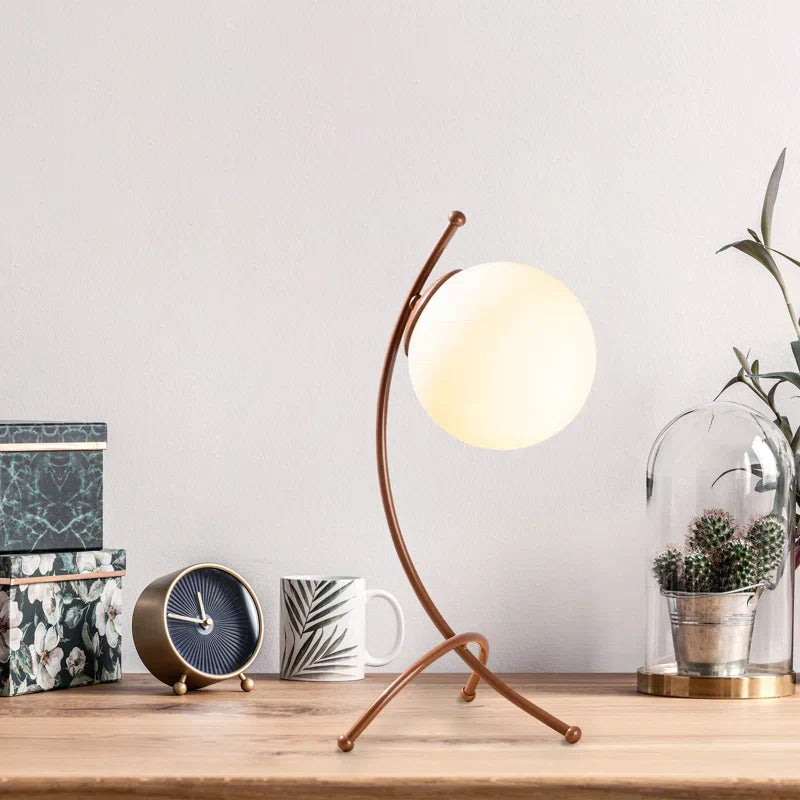 Nowoczesna Lampa Stołowa - Velora-Miedź-Trend Polska