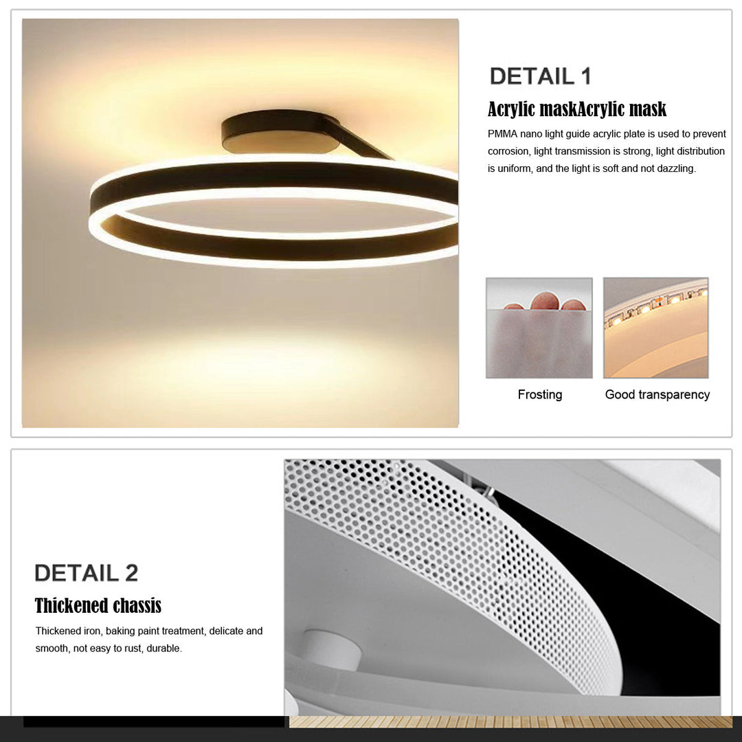 Nowoczesna lampa sufitowa LED - Luminara-Czarny-3 Kolory-A-Trend Polska